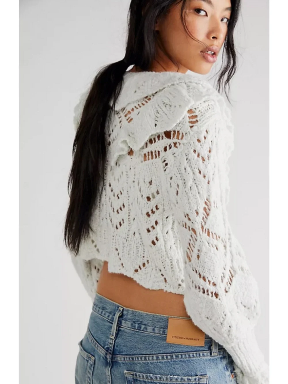 NEW Free People Avery Cardigan Icicle Large